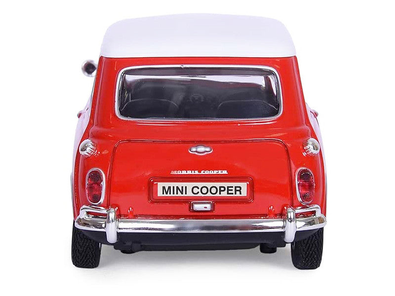 1961-1967 Morris Mini Cooper Red with White Top "Timeless Legends" 1/18 Diecast Model Car by Motormax