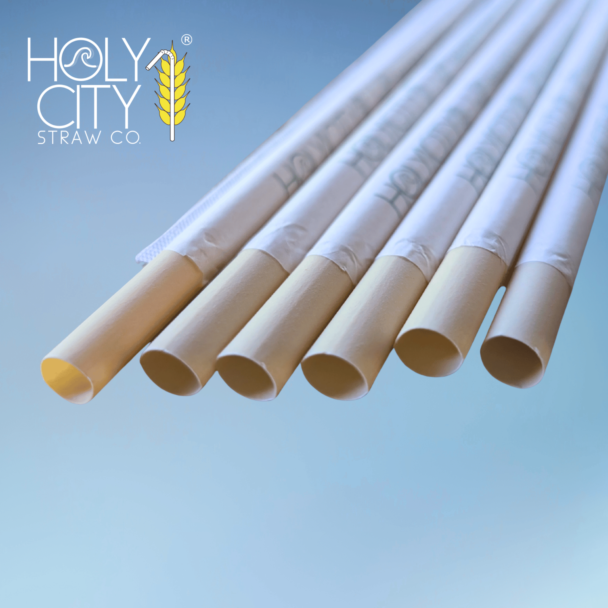 7.9" Wrapped Bamboo Fiber Straws | 8mm